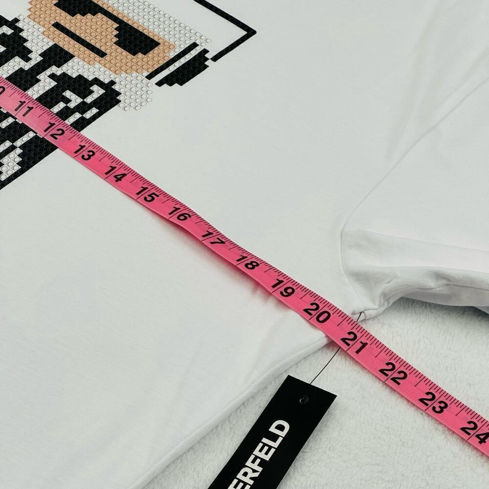 Karl Lagerfeld Paris Men’s Medium White Logo T-Shirt Cool Tuxedo Man - Picture 11 of 13